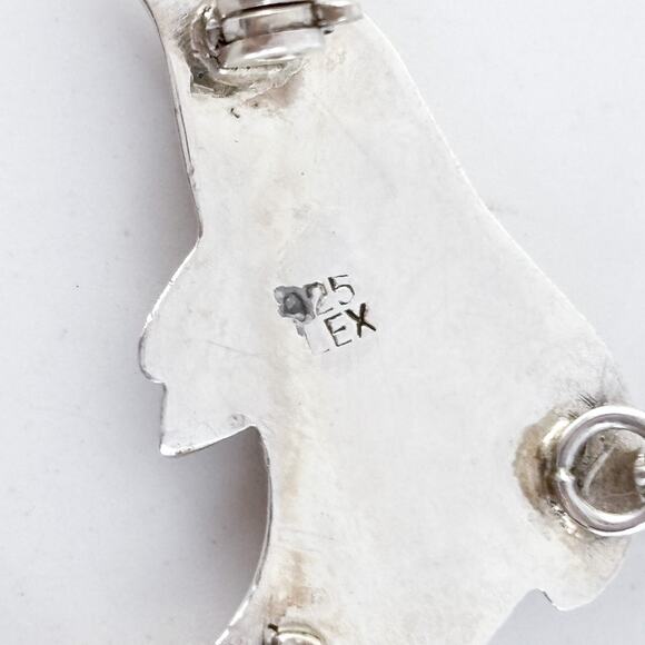 Vintage Mexico Sterling Silver 925 Dolphin Brooch Pendant - Picture 9 of 9